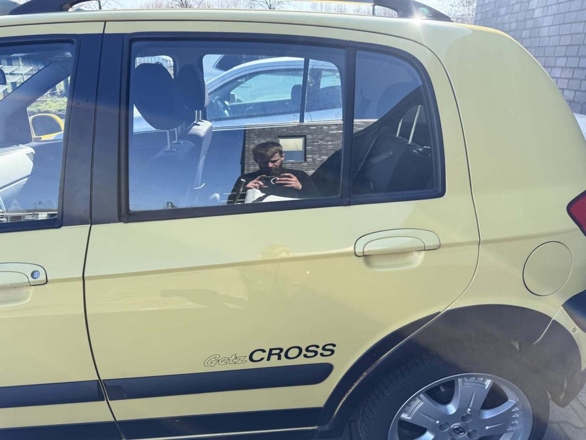 Hyundai Getz Cross original T&uuml;r hinten links 3W Willow Green Rohbau Bj.2008